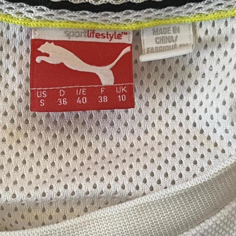 Puma White Mesh Shoulder Sweatshirt Size Small 🤍 - Picture 7 of 7